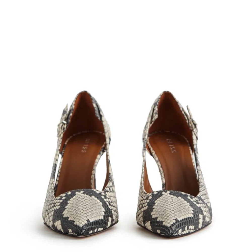 REISS Halley Snake Buckle Detail Pointed Heel Size 38